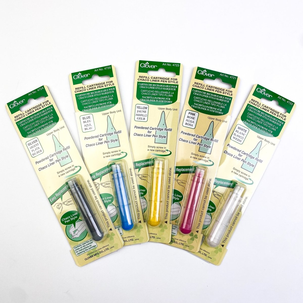 Clover Chaco Liner Pen REFILL Multiple Colours