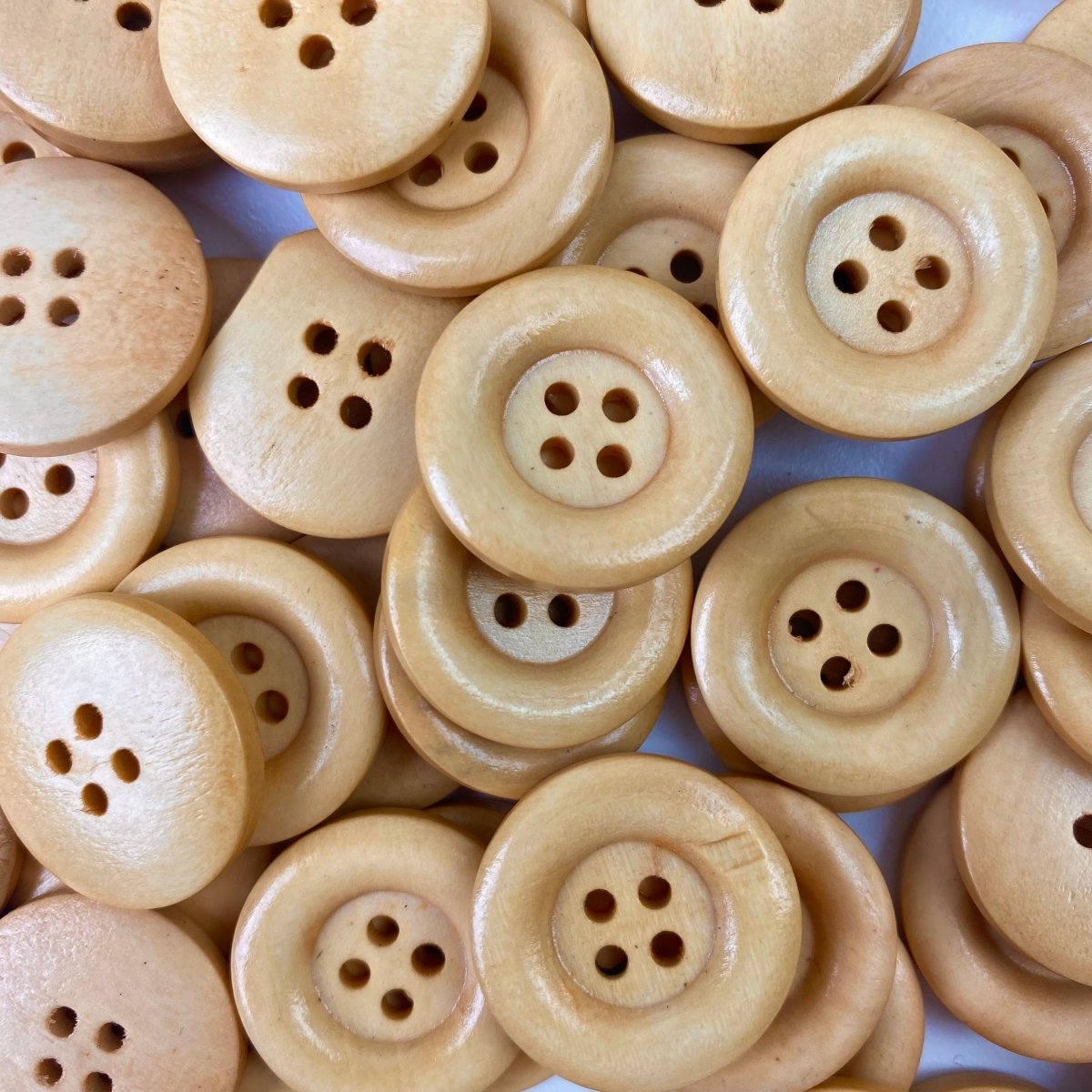 23mm Wooden Buttons - Brown