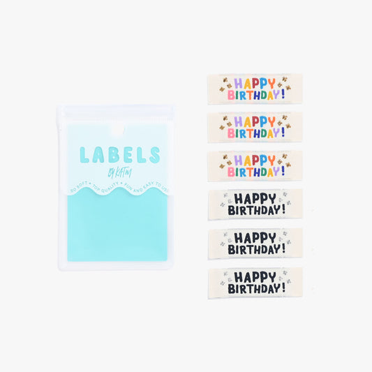 Kylie and the Machine - Woven labels - "Happy Birthday"