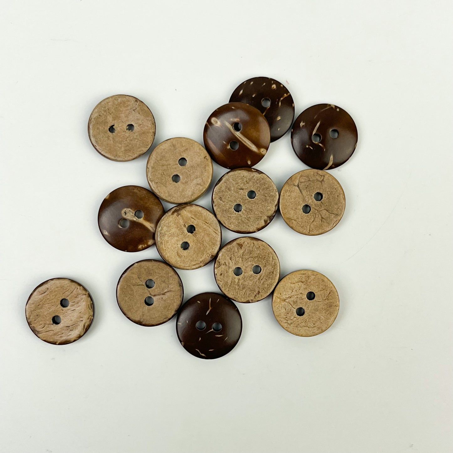 Sewing Gem - 2 Hole Natural Coconut Shell Buttons - 15mm