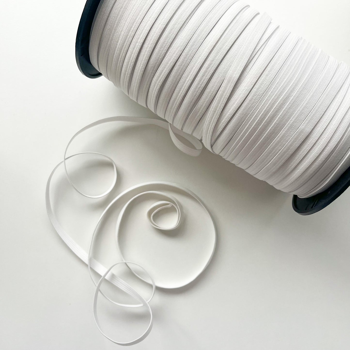 Sullivans - Polyester Knitted (Swimwear) Elastic - 6mm Wide - White - Price Per Metre