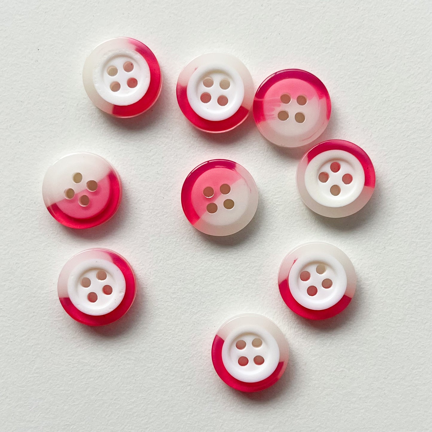 Sewing Gem - Two Tone Resin Buttons - 12.5mm - Assorted Colours