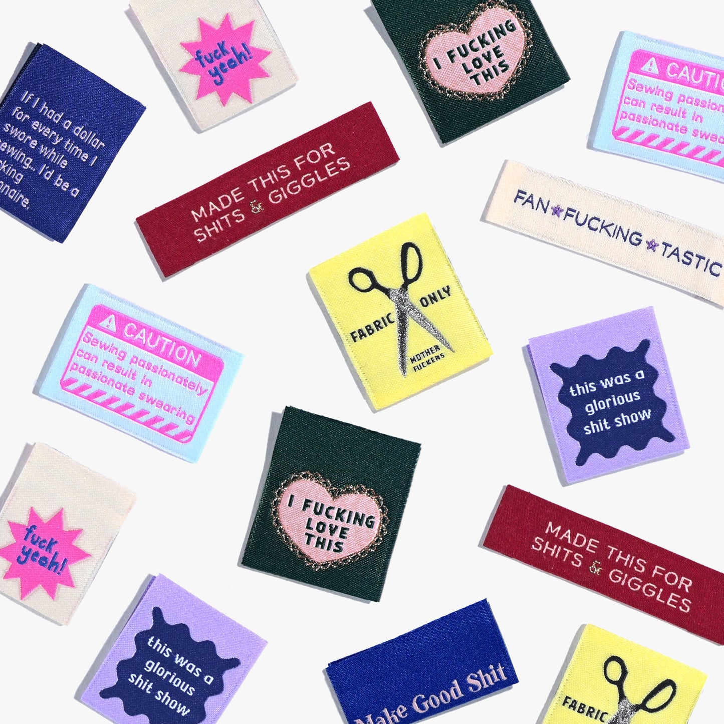 Kylie and the Machine - Woven labels - The Sweary Sewist #4 Multipack