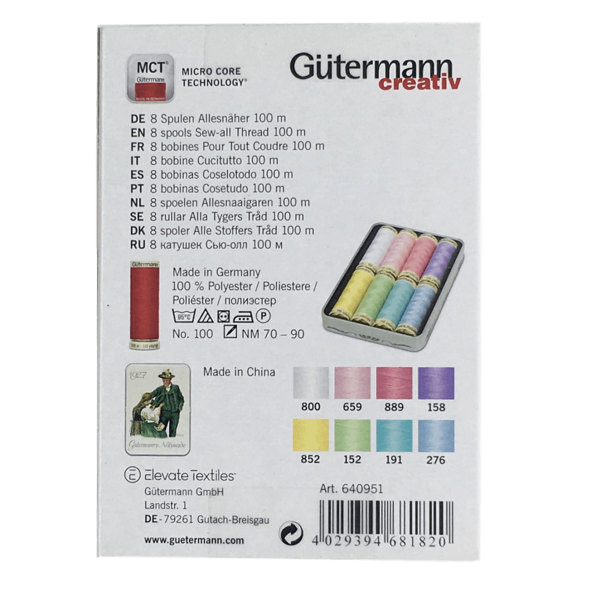 Gutermann - Nostalgic Box of Sew-All Thread - 3 Colour Sets Available