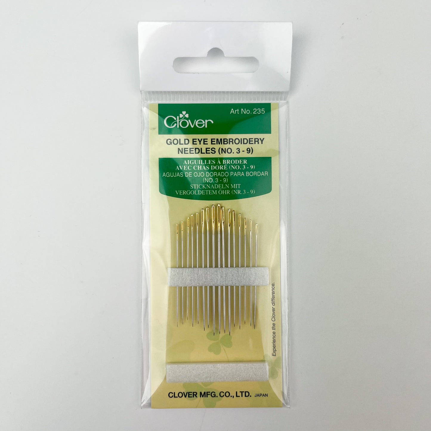 Clover - Gold Eye Embroidery Needles - No. 3-9