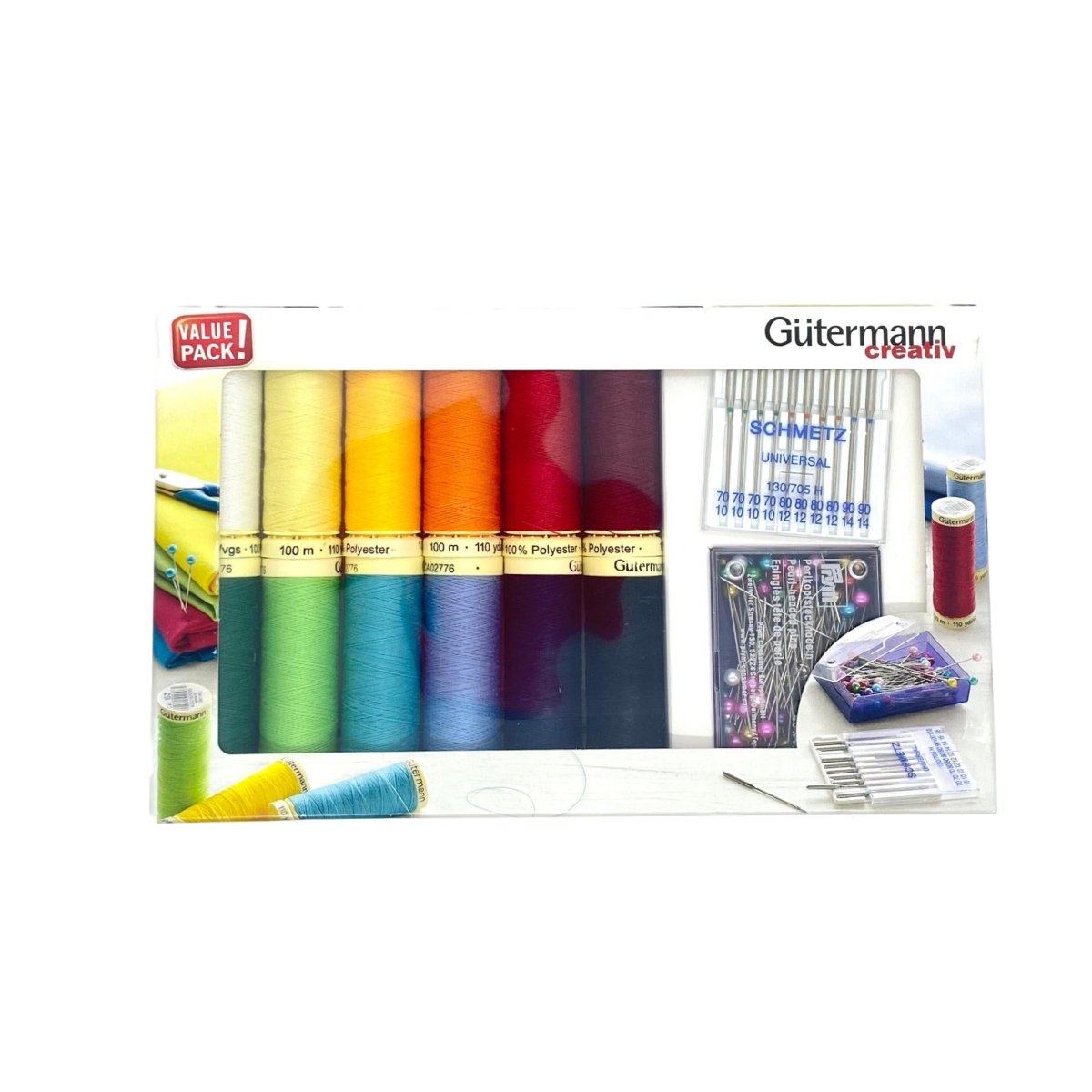 Gutermann Creativ Thread Pack - With Bonus Needles and Pins